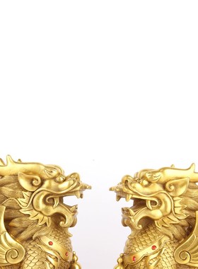 加重加厚铜八卦麒麟摆件铜麒麟摆件客厅办公室桌装饰礼品