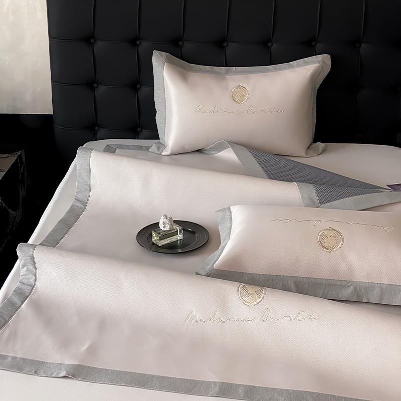 罗兰家纺A类夏季1200D冰丝席可水洗折叠凉席1.5m家用双人软席子 - 图3