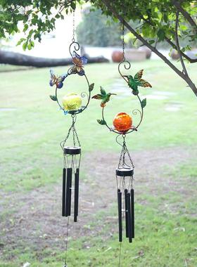 户外太阳能风铃灯 阳台造景复古挂饰灯花园庭院景观创意吊灯挂件