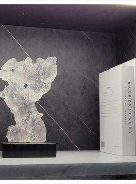 样板间现代软装客厅书柜雕塑摆件创意家居饰品雕塑琉璃组合ZH2585