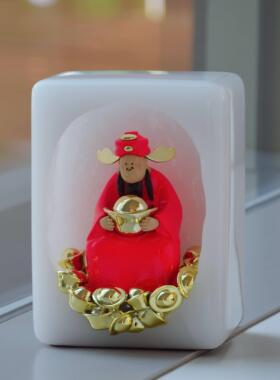 《闷声发财》小众创意礼品潮流艺术品雕塑财神桌面摆件男女礼物