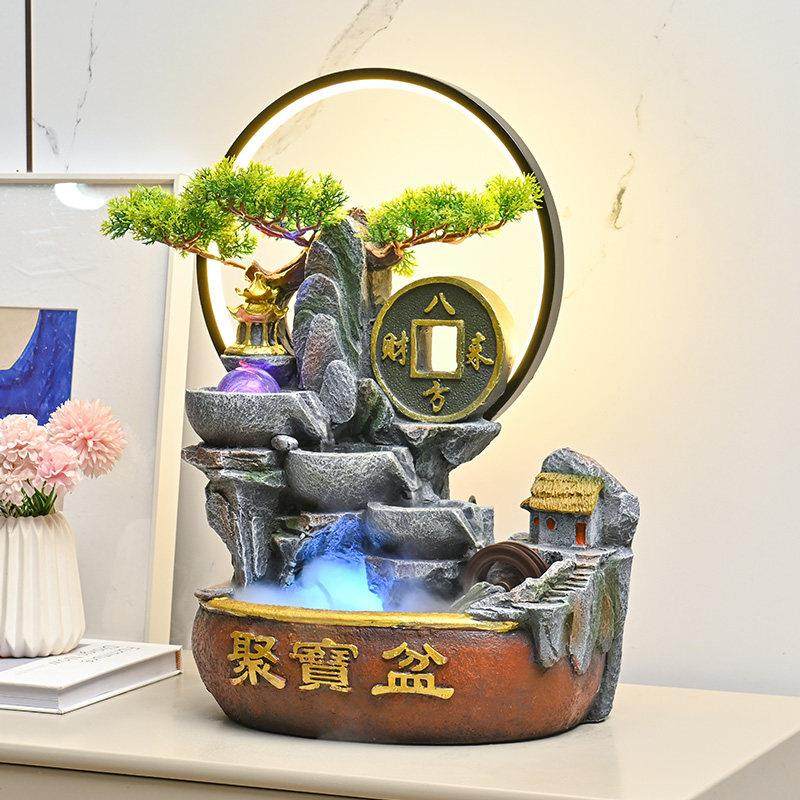 小型风车流水摆件循环水客厅招财加湿器家用转运球假山水景风水轮,淘宝优惠券,粉丝福利购,淘宝优惠卷