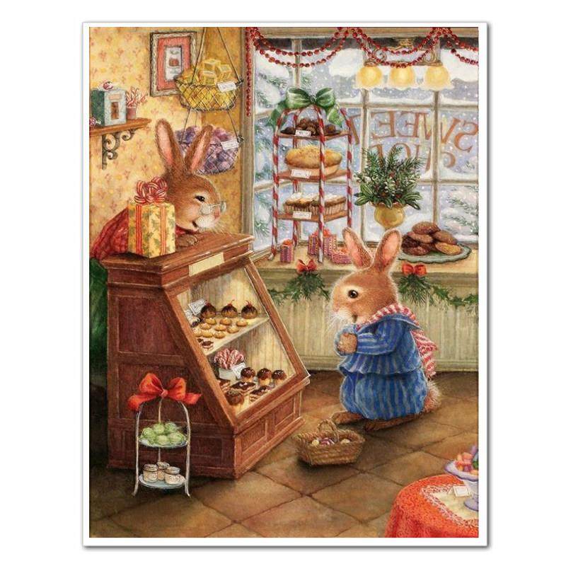 钻石画满钻新款2024欧式简单卡通动物兔子5d点贴钻十字绣客厅卧室,淘宝优惠券,粉丝福利购,淘宝优惠卷