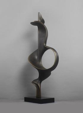 雕塑艺术大摆件装饰品展示柜厅高极感轻奢高档大气上档次软装摆设