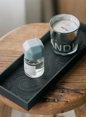 久处不厌腰果花水泥装饰托盘摆件茶几玄关桌面置物盘收纳北欧家用