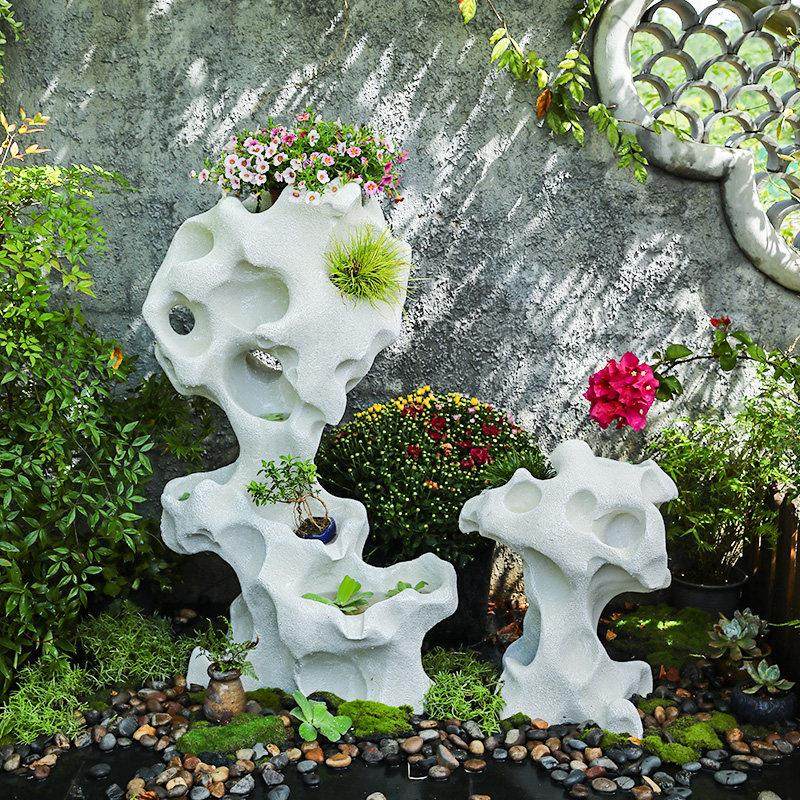 庭院太湖石摆件仿真石头户外花园造景布置园林景观装饰假山观赏石,淘宝优惠券,粉丝福利购,淘宝优惠卷