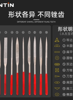 平圆合金搓金刚石锉刀小圆形钢锉金属金刚锉刀扁平挫打磨工具挫刀
