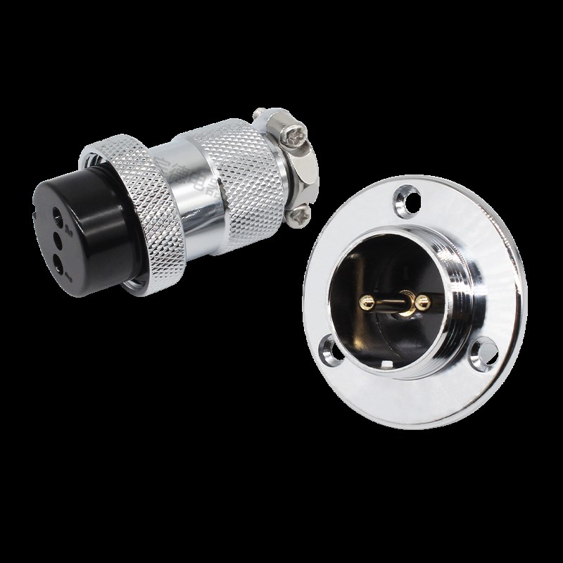 航空插头插座GX25M25DF25-2-34针56孔7P89公10母12芯连接器圆法兰 - 图3