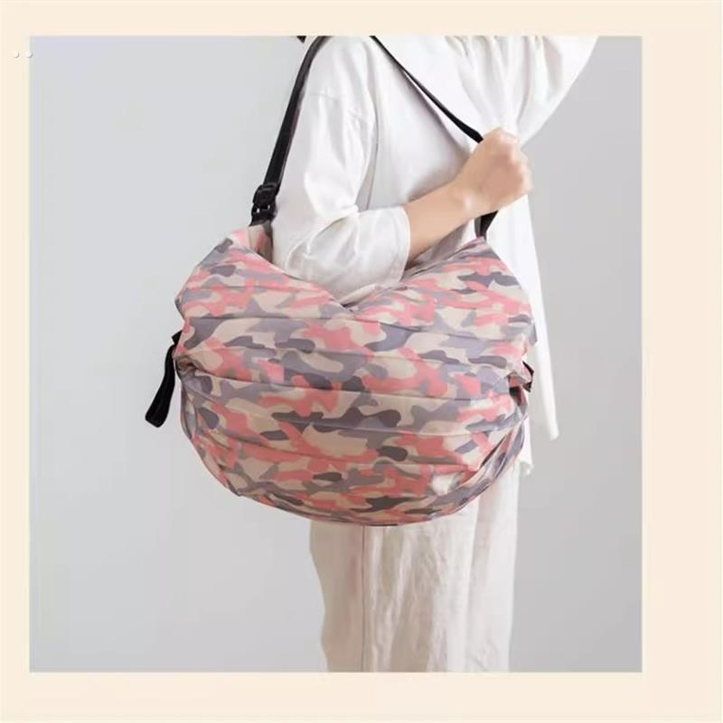 日系风格 可折叠收纳轻便环保收纳袋手提袋旅行袋衣服行李大容量 - 图2