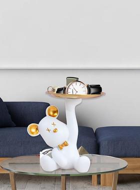 直销新款暴力熊钥匙收纳托盘家居客厅茶几玄关鞋柜摆件简约轻奢桌