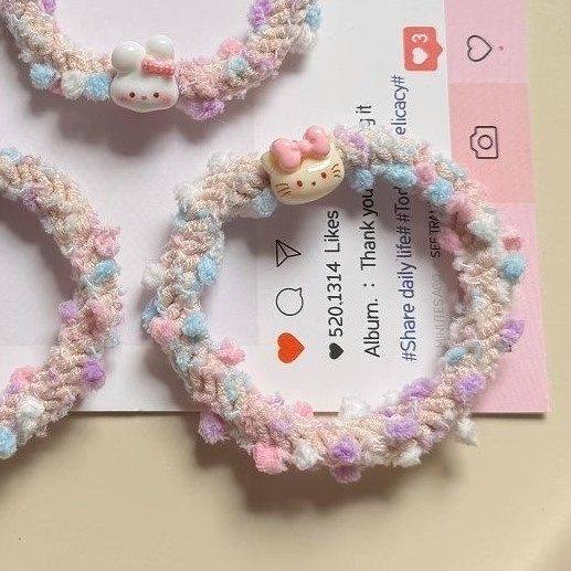 可爱卡通动物发绳女百搭马尾发圈甜美少女头饰发饰毛绒2026新款,淘宝优惠券,粉丝福利购,淘宝优惠卷