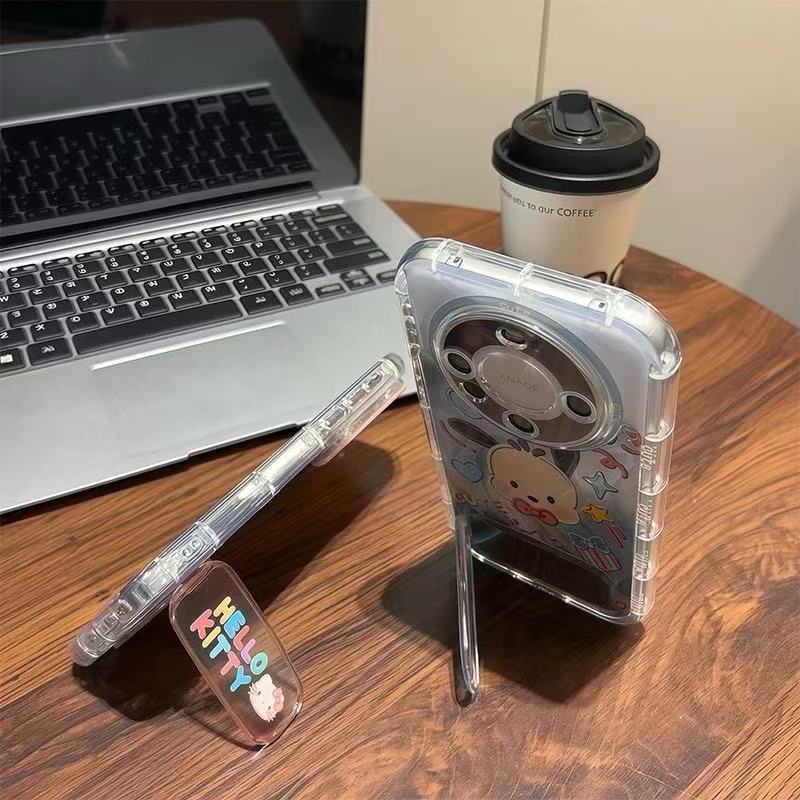 粉色蝴蝶结猫适用于oppoa5手机壳A6PRO/A3/A1保护套A97/93S/92/73新款A58X/57/56/53防摔女A15A11 R17/15狐尾 - 图2