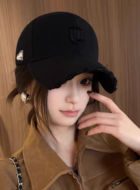 夏季显脸小春夏刺绣鸭舌帽女