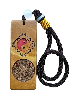 武当山道家文创三海镇松花石雕刻浮雕刻字办公居家摆件挂件祝福