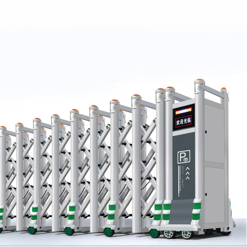 铝合金电动伸缩门企业学校用无轨伸缩门遥控智能平移电动门厂 - 图3