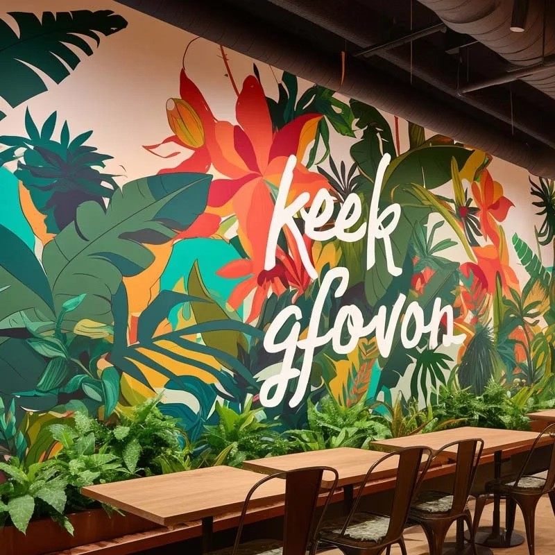 8D东南亚风格壁布热带雨林植物壁画饭厅背景墙纸酒店酒吧森林墙布,淘宝优惠券,粉丝福利购,淘宝优惠卷