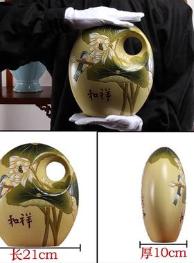 新中式陶瓷客厅隔断柜工艺小摆件中国民族复古风玄关博古架装饰品