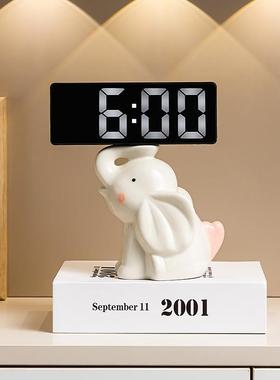 元气小象入户进门玄关钥匙收纳摆件高级轻奢高档乔迁新居布置装饰