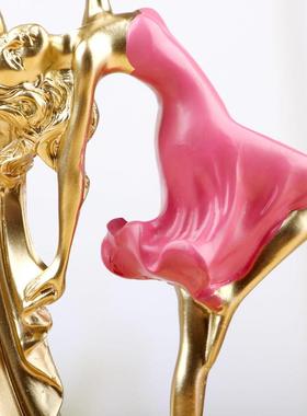 欧式家居客厅装饰品电视柜酒柜抽象工艺品少女摆件雕塑艺术品创意