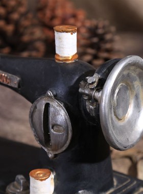 美式工艺品缝纫机摆件 复古做旧咖啡厅酒吧服装店装饰摆件