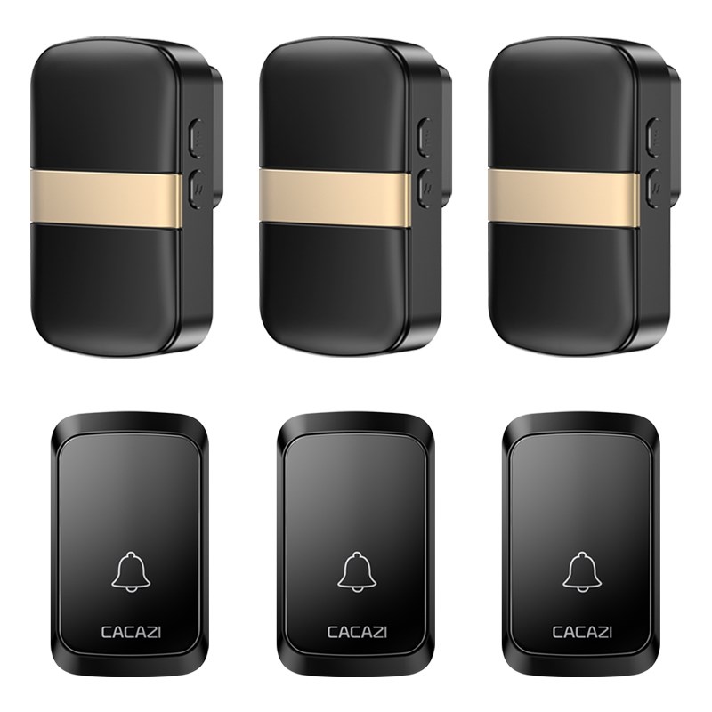 智能无线电门铃三拖三家用门铃远距离电子智R能遥控门铃呼叫器 - 图0