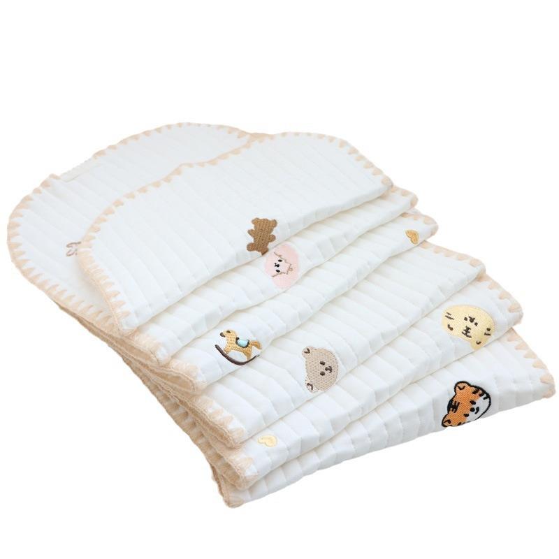 新生儿枕垫纯棉婴儿枕头韩式绗缝云片枕贝壳边宝宝枕芯0高度枕 - 图2