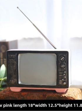 覆古老式电视收音机模型装饰摆件橱窗客厅酒柜餐厅摆设舞台道具