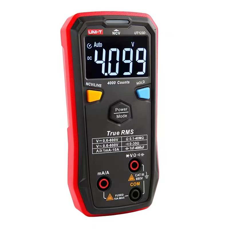 优利德家用型数字万用表UT123/D迷你型高精度量程多功能电工万用 - 图1