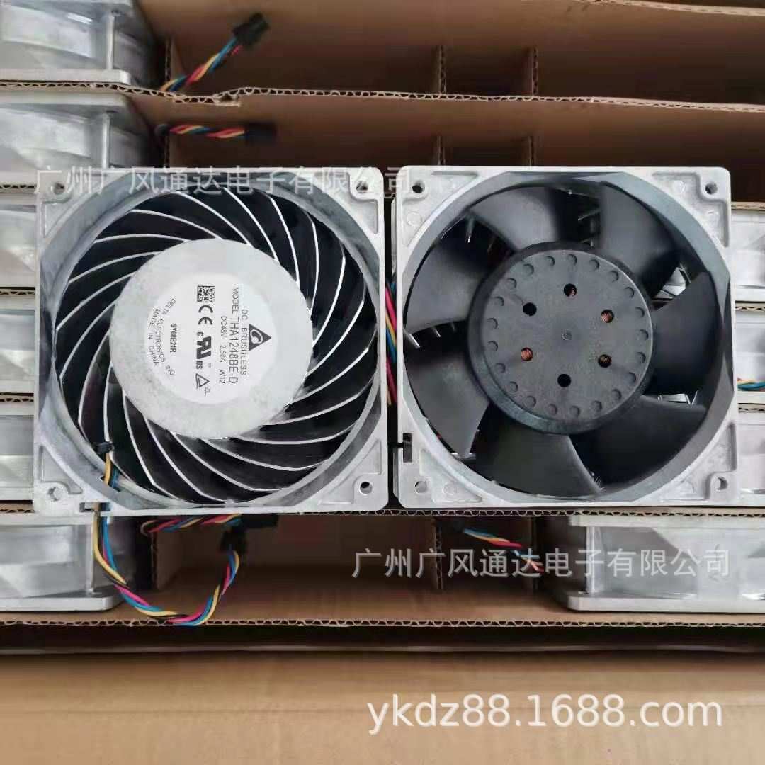 THA1248BE台达12038 48V金属框私服暴力高温机箱风机散热风扇 - 图1