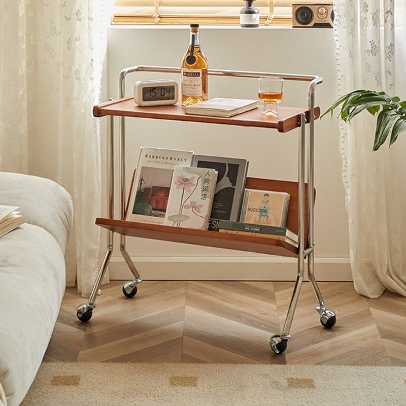 中古小推车客厅简约创意可移动沙发茶边几卧室网红床边复古置物架,淘宝优惠券,粉丝福利购,淘宝优惠卷