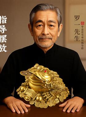 铜金蟾办摆纯黄金铜三足蟾客厅件缤越家居乔迁新居公室公司店铺装