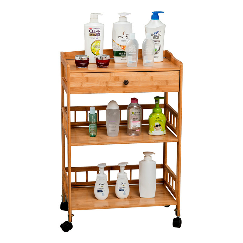 美容院带抽屉小推车专用带轮工具车竹制实木三层美发美甲店储物柜,淘宝优惠券,粉丝福利购,淘宝优惠卷