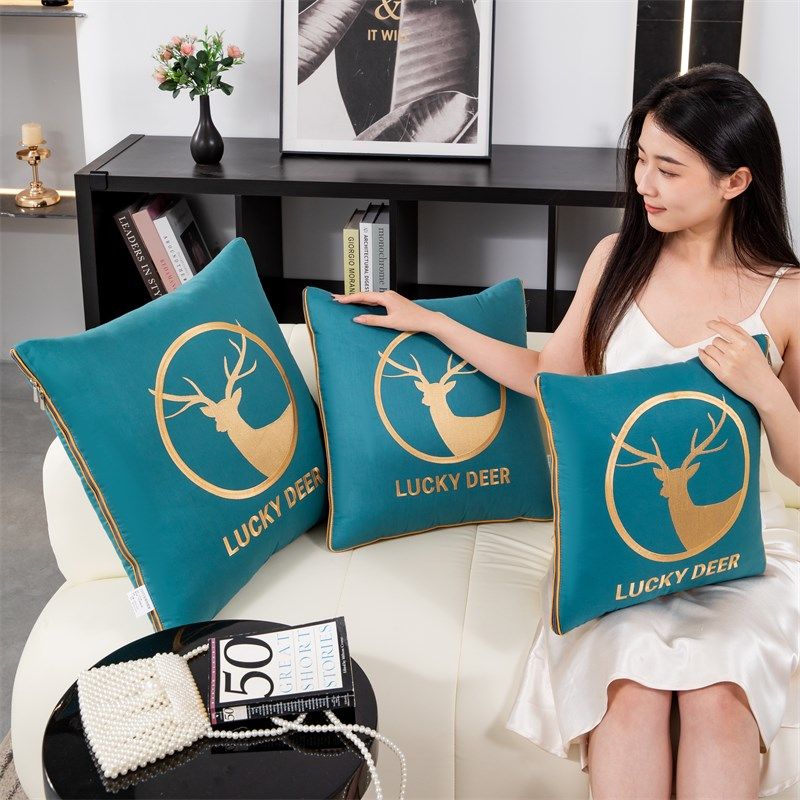 2.1米长加大抱枕被子全棉两用纯棉车载靠垫沙发办公室午休空调被,淘宝优惠券,粉丝福利购,淘宝优惠卷