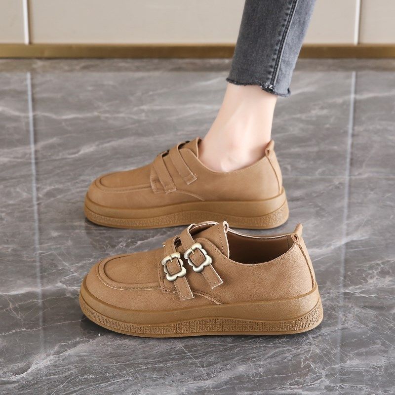 一脚蹬乐福鞋女皮面防水防滑通勤工作单鞋34码春季妈妈豆豆小皮鞋,淘宝优惠券,粉丝福利购,淘宝优惠卷