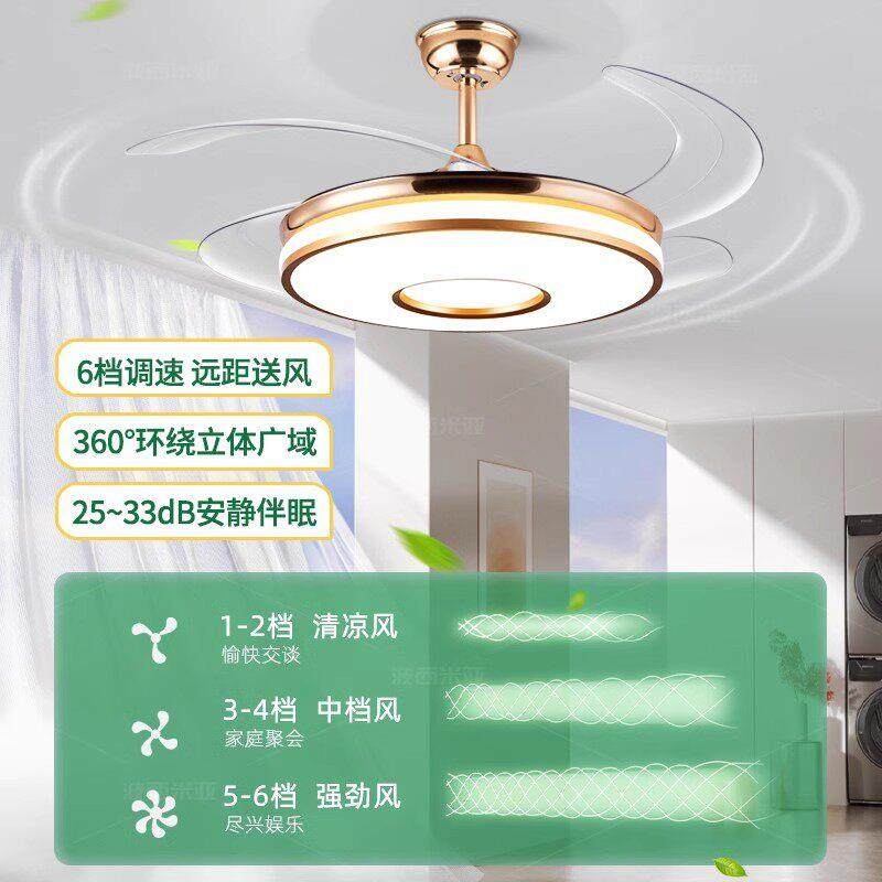 吊扇灯轻奢吊扇灯隐形吊扇灯家厅用客频电饭厅卧室变静音POLRANDY,淘宝优惠券,粉丝福利购,淘宝优惠卷