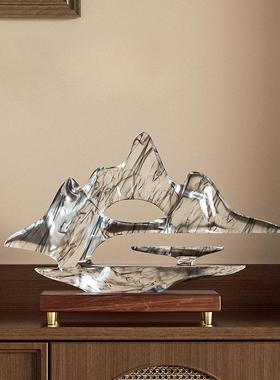 抽象电术假山摆件YZ202409姹艺寂风软装家居高饰端上档次客厅玄关