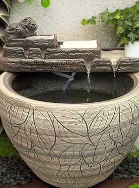 鱼缸院环水流水摆件循环流水器循鱼缸增氧景造创意庭鱼池装WAS饰