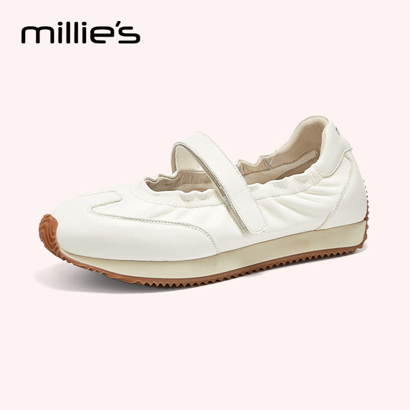 妙丽官方旗舰店内增高运动玛丽珍鞋夏魔术贴芭蕾舞鞋软平底单鞋女,淘宝优惠券,粉丝福利购,淘宝优惠卷