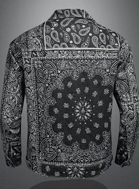 Male Jean Coats Button Pocket Men's Denim Jacket Autumn Cow