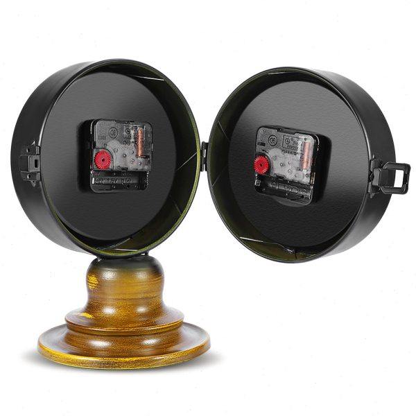 创意复古客厅钟表摆件 欧式世界地图双面钟座钟桌面装饰台钟摆设,淘宝优惠券,粉丝福利购,淘宝优惠卷