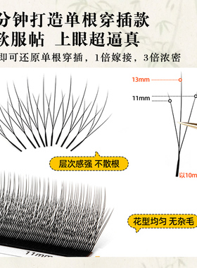 LAKIUU小绒花三叶草嫁接睫毛美睫