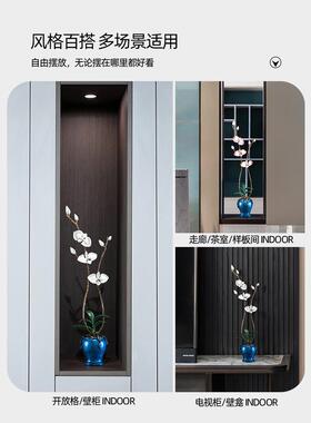 “兰之兰”黄铜饰品工艺铜新中式家居客厅壁龛入口细长垂直高度装