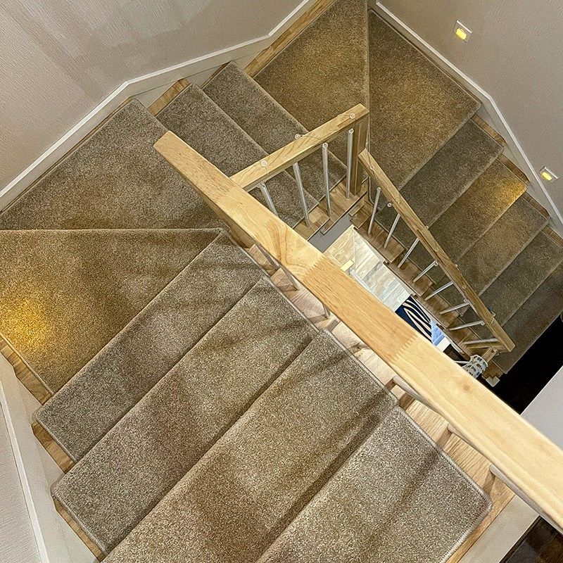 Solid color blanket thickened solid wood step mat indoor duplex floor mat step step non-slip carpet