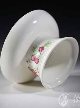 7吋高脚圆供盘 供果盘 供佛果盘 水果盘陶瓷莲花家用供奉摆件