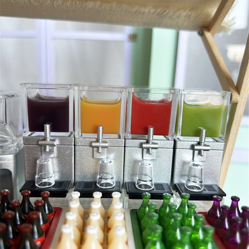 果汁机饮水机饮料机陈列柜子娃娃屋迷你甜品店饮料店场景模型摆件,淘宝优惠券,粉丝福利购,淘宝优惠卷