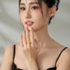 The golden years of the old temple interlocking rings pure pure gold 999 wedding ring holiday gift for girlfriend