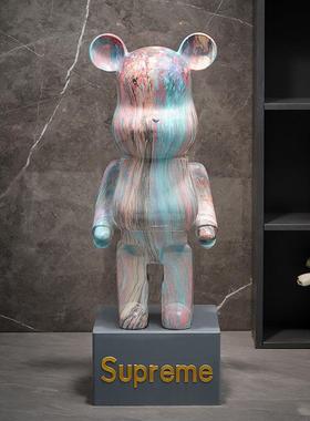 网红暴力熊公仔创意家居装饰品电视柜边落地大摆件存钱罐乔迁送礼