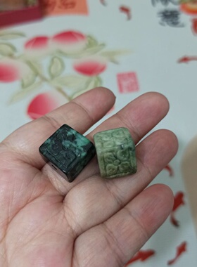 天然翡翠桶珠路路通方珠