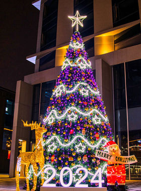 大型框架圣诞树户外发光4