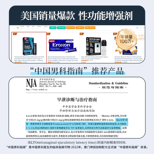 利多卡因延时药喷雾苯佐卡因湿巾promescent普门神进口男治疗早泄 - 图1